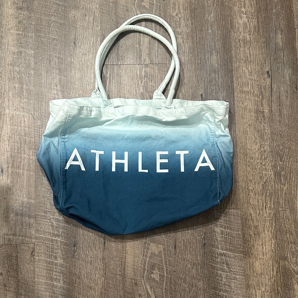 Athleta Ombre Blue and White Tote